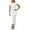White, variant on Women's Flowy Long Casual Dress Round Neck Solid Color Elegant Comfortable Daily Wear Fashion Outfit Womens Casual Trendy Midi Dresses