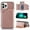Rosegold, variant on Dteck for Apple iPhone 14 Pro Wallet Case with Card Holder, PU Leather Kickstand Card Slots Case, Double Magnetic Clasp and Durable Shockproof Cover, Rosegold