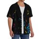 thumbnail image 2 of Fotbe Color Musical Notes Camisa Estampada de Manga Corta para Hombre, Casual de Verano, Estilo Playero, Sin Arrugas-XX-Large, 2 of 5