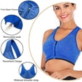 thumbnail image 2 of Sujetador deportivo FLORATA inalámbrico con cremallera frontal para mujeres después de la cirugía, 2 of 6