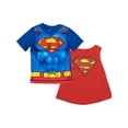 thumbnail image 2 of DC Comics Boys' Batman or Superman Rash Guard with Towel Cape (4), 2 of 5