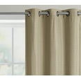 thumbnail image 3 of Mainstays Heathered 99% Blackout Woven Grommet Curtain Panel Pair, Brown, 3 of 3