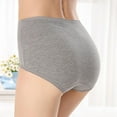 thumbnail image 4 of ibuvkizy Panties for Women Solid Color High Waist Briefs Lift The Hip Cotton Underpants,Women Panties,Womens Underwear, 4 of 4