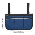 thumbnail image 3 of Wheelchair Side Bag Armrest Storage Pouch With Cup Holder And Reflective Strip For Wheelchairs Or Rollators, 3 of 4