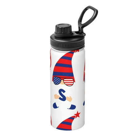 

Hirioo 4th of July Gnomes for 18oz Sports Insulated Kettle for Gym Hiking Camping Running Mountain Bike Outdoor Sports