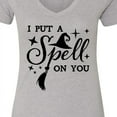 thumbnail image 4 of Inktastic I Put a Spell on You Halloween Magic Women's V-Neck T-Shirt, 4 of 5