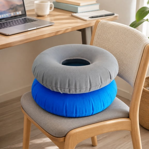 2 Pack Donut Pillow, Hemorrhoid Seat Cushion, Round Wheelchairs Seat Cushion for Home, Car or Office Chair