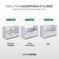 thumbnail image 3 of Cuna Colecho con Cambiador 3 en 1 de Madera con Colchón Infantil 120 x 60 para Bebés y Niños Pequeños, 3 of 8