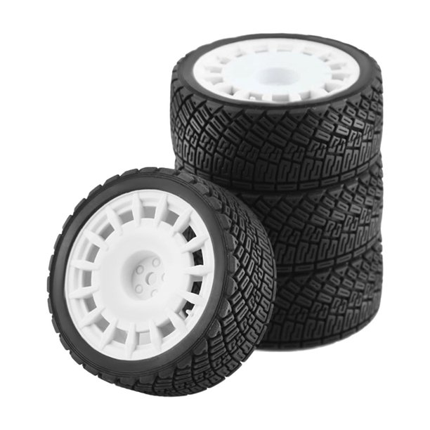 Neumáticos de llanta CUTICAT 4 piezas 67 mm para coche RC 1/10 Blanco
