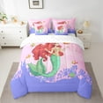 thumbnail image 3 of Castle Fairy Cartoon Mermaid 7-Piece Twin Bedding Sets,Ocean Princess Bedding Comforter Set,Kawaii Castle Breathable Sheet Sets,Ultra Soft Sea Home Decor, 3 of 9