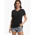 thumbnail image 4 of Womens Short Sleeve Round Neck Shirts Summer Top Fashion Basic Tee, 4 of 6