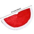 thumbnail image 4 of LoomJoyz 47 Inch Red Plush Faux Fur Christmas Tree Skirt, Festive Holiday Decor for Family Home & Christmas Party, 4 of 6