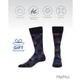 thumbnail image 6 of MeMoi Men's Checkerboard Plaid Bamboo Dress Crew Socks - Mens - Male, 10-13, Navy, 6 of 7