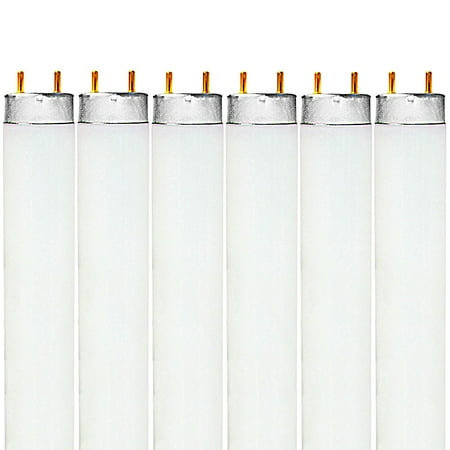 

Luxrite F17T8/850 17W 24 T8 Fluorescent Tube Light Bulb 5000K Bright White 1350 Lumens G13 Bi-Pin Base 6-Pack