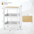 thumbnail image 3 of Costway Chariot Utilitaire Roulant 2 Pcs 3 Niveaux avec Plateau Amovible, 3 of 10