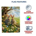 thumbnail image 5 of America Forever Easter Bunnies Garden Flag 12.5 x18 inch Double Sided Rabbit Egg Hunt Dandelion Flowers Farmhouse Small Spring Holiday Seasonal Easter Day Flags for Outdoor Yard Lawn Decoration, 5 of 5