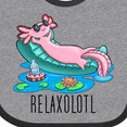 thumbnail image 4 of Inktastic Relaxolotl- Cute Axolotl on Summer Vacation Boys or Girls Baby Bib, 4 of 4