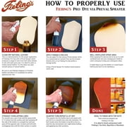 Fiebings Pro Dye Leather Dye (4 Fl Oz Black) - Alcohol-Based, Penetrating, Permanent Dye for Shoes, Belts, Furniture - Vivid Color, Superior Color Fastness