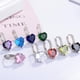 thumbnail image 4 of Pendientes de moda coreana para mujer, pendientes de circonita en forma de corazón, pendientes sencillos de temperamento de moda, 4 of 4
