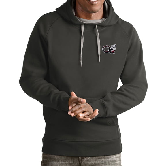 Men's Antigua Charcoal Colorado Mammoth Victory Pullover Hoodie