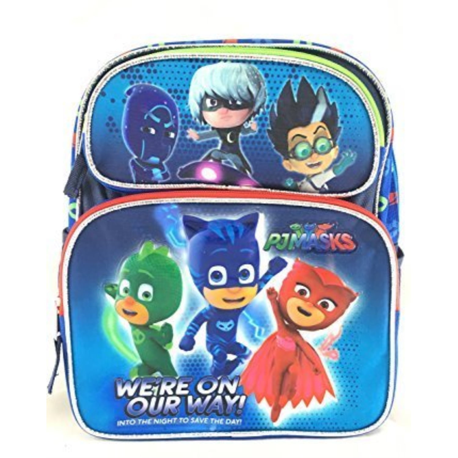 PJ Masks Kids 12" Toddler School Backpack Boy's Canvas Book Bag 