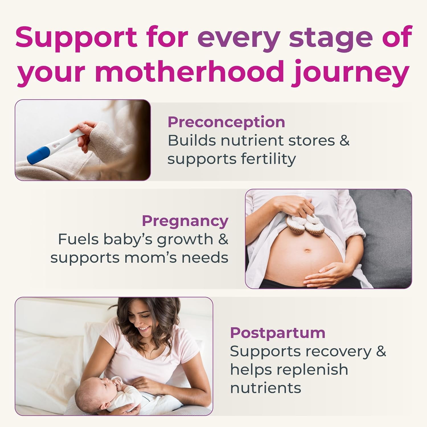 NatureGenX Prenatal Vitamins for Women provide a carefully formulated blend of over 27 essential nutrients to support nutritional needs during pregnancy and breastfeeding. With key ingredients like m