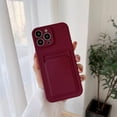 thumbnail image 1 of Funda de silicona líquida para iPhone 14 13 12 11 Pro Max XS XR X 8 Plus 13Pro iPhone13 iPhone11 iPhone14 con ranura para tarjeta Tan Jianjun unisex, 1 of 2