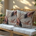 thumbnail image 2 of Throw Pillow Cover - 1 Piece Decorative Twin Birds Printed Design Cushion Case for Home Decor Sofa Couch Chair Bed Patio Living Room Bedroom Car Office - 18x18 Inches, 2 of 9