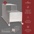 thumbnail image 6 of Cuisinel Lid & Dish Kitchen Rack Organizer 7-Tier Pan Organizer, Satin Nickel 2-Pack, 6 of 6