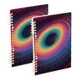 thumbnail image 2 of Colorful Block Swirl Notebooks 1-subject Journal 60 Sheets A5 College Ruled Paper Detachable Ring 8.3"x5.7", 2 of 8