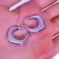 thumbnail image 3 of Earrings for Women,925 Sterling Silver Hypoallergenic ,Classic Polished Chunky Earrings, 3 of 7