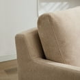 thumbnail image 5 of 29.92'' Swivel Accent Chair, Upholstered Skirted Chair with Removable Back Cushion, 360 Degree Comfy Armchair for Living Room, Nursery, Lounge,Office (Wheat), 5 of 7