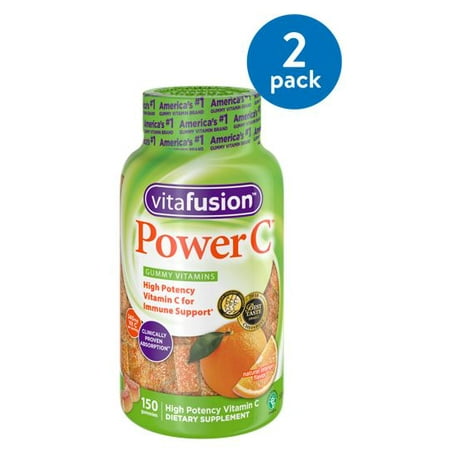 (2 Pack) Vitafusion Power C Gummy Vitamins, 150ct