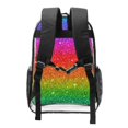 thumbnail image 2 of Rocae Rainbow Glitter for 16inch Clear Backpack Transparent School Backpack for Women Men, Capacity Clear Bag for College, Travel, 2 of 7
