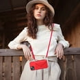 thumbnail image 3 of Allytech iPhone 15 Case Wallet with Shoulder Strap, Luxury Back Cover for Girls Women PU Leather Shockproof Cards Holder Stand Magnetic Closure Phone Case for Apple iPhone 15, Red, 3 of 9