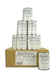 Future Essentials Long Shelf Life Emergency Iodized Salt 32oz/Can- 12 Cans