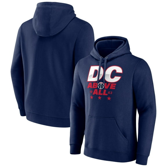 Men's Navy Washington Wizards Announcer Pullover Hoodie