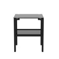 thumbnail image 5 of DeeHome Set of 2, Glass two layer tea table, small round table, bedroom corner table, living room side table,Black, 5 of 9