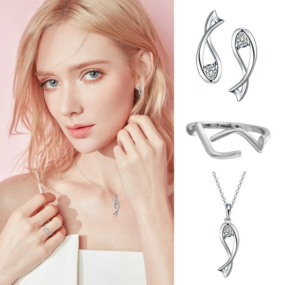 Fiudx Pendiente de Aleación de Metal Ahuecado, Collar con Incrustaciones, Regalo de Joyería para Dama con Confesión