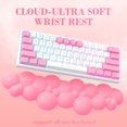 thumbnail image 2 of ATTACK SHARK Memory Foam Keyboard Wrist Rest, Retail Packaging, Rose Red, 2 of 10