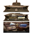 thumbnail image 5 of Leather Messenger Bag for Men, Briefcase Laptop Satchel Office Crossbody Travel Bag by Rustic Town (16 inch, Mulberry), 5 of 10