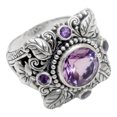 thumbnail image 2 of Wentin Reduced Rings Women's Sparkling Amethyst Ring Promise Ring Zirconia Rings Engagement Rings, 2 of 8