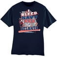 thumbnail image 1 of Atlanta Baseball "I Bleed Navy & Red GO Atlanta!" T-shirt, 1 of 1