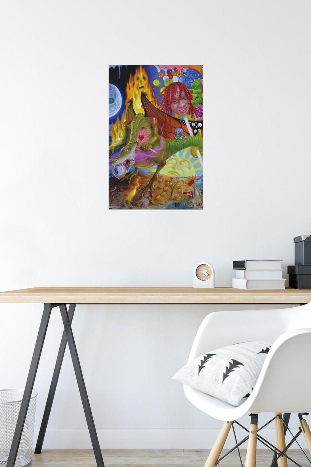 Trippie Redd - Trip at Knight Album Cover Wall Poster with Magnetic Frame, 22.375" x 34"