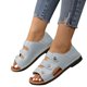 thumbnail image 2 of MKLEKYY Sandalias Casuales de Playa para Mujer, Estilo Hada, Suela Suave, Con Botones y Hebilla Bidireccional, 2 of 4