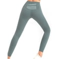 thumbnail image 3 of Yuemengxuan Women's Solid Color Slimming Yoga Pants, High Waist Long Pants with Back Mesh, 3 of 5