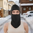 thumbnail image 2 of Unique Bargains 1 Pc Ice Silk Solid Color Balaclava Face Mask Black, 2 of 5