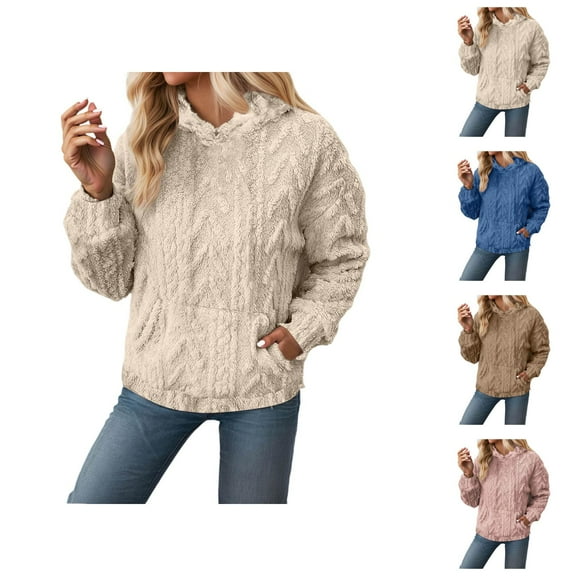 White Hoodie Womens Oversized Sweatshirt Lightweight Zip Up Casual Women's Winter Warm Pullover With Jacquard Design Soft Cozy Hooded Top For Fall And Cold Weather