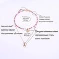thumbnail image 3 of Gargantilla inicial de cuentas de colores para mujer, collar con colgante de letra de acero inoxidable, joyería de corazón de concha de moda, accesorios bohemios, 3 of 4
