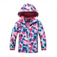 thumbnail image 3 of Girls Boys Rain Jackets for Kids Toddler Lightweight Waterproof Raincoats Hooded Rushing Jacket Sports Windbreakers Sizes 3-12T, 3 of 9